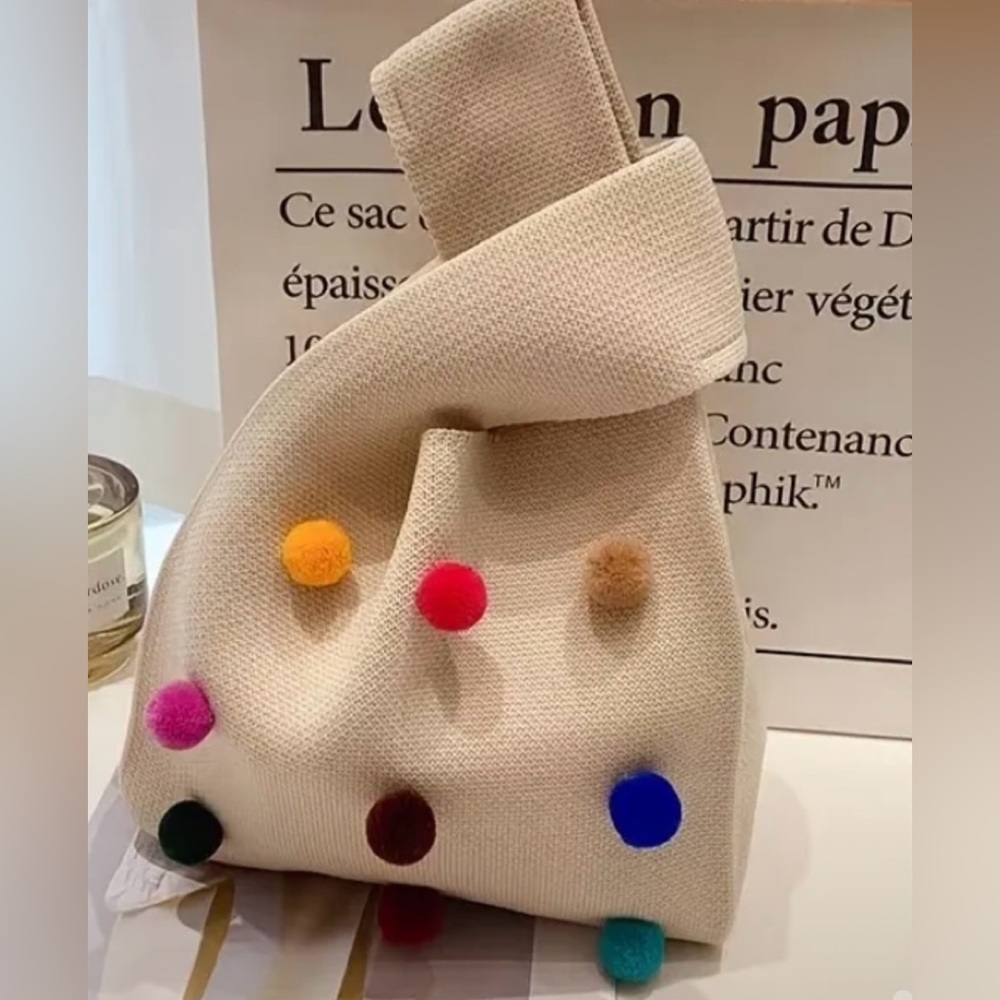 ANTHROPOLOGIE POM POM BAG